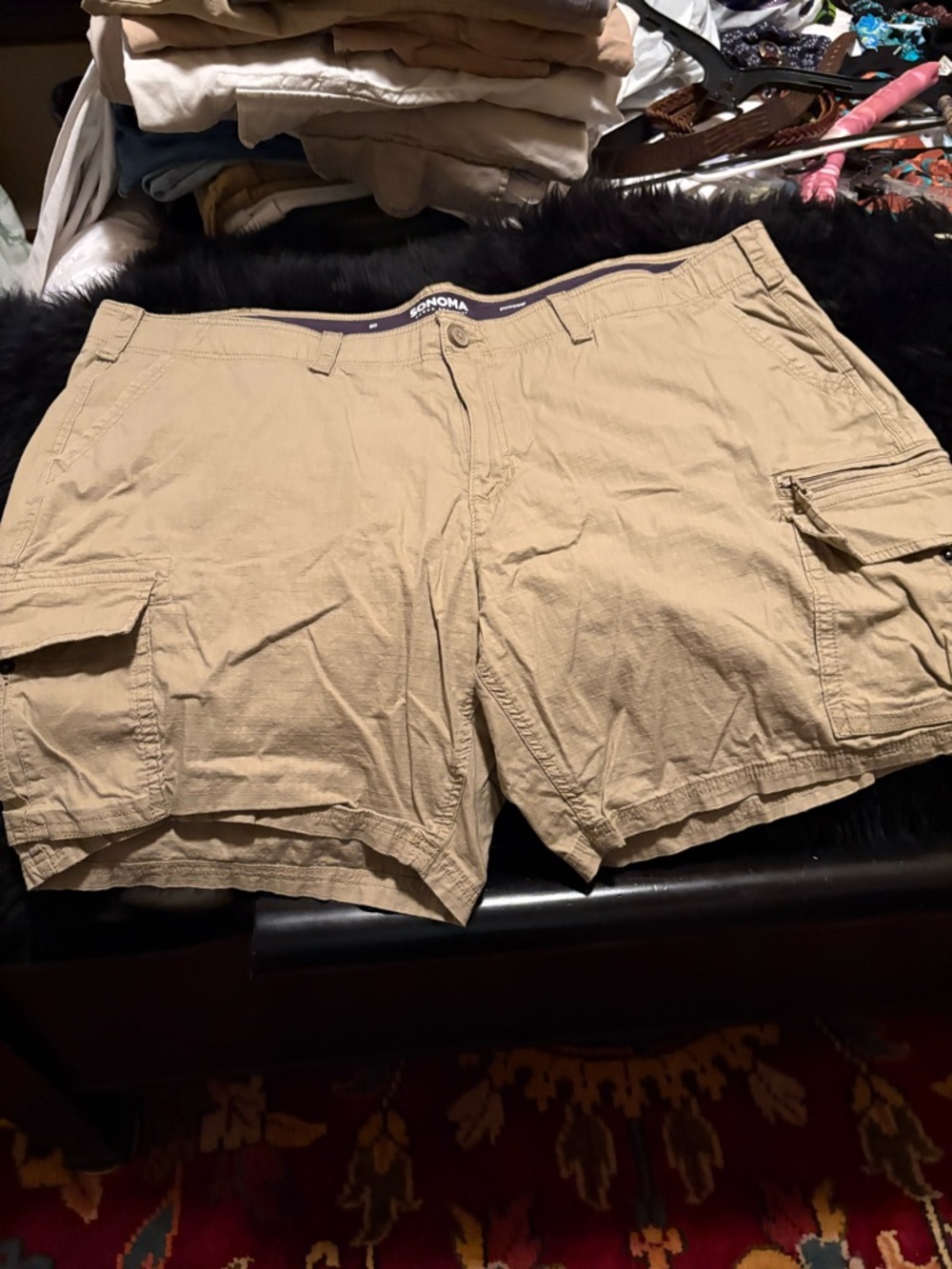 Sonoma Tan Cargo Shorts with Side Pockets